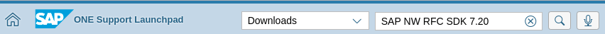 Search for SAP NW RFC SDK 7.20